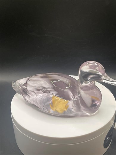 Fenton Glass Duck Figurine Figure Paperweight Lavender Purple Tint - Etsy
