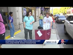 College students moving into dorms across Boston