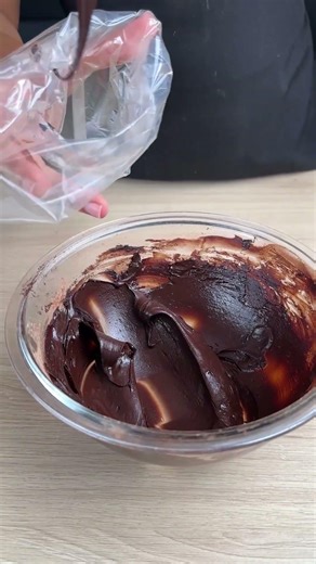 Homemade chocolate chips with cocoa and egg whites.
