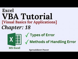 Types Error and Methods of Error Handling in VBA | VBA Chapter 18