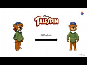 Paint 3D Tutorial: Kit Cloudkicker ~ in the series TaleSpin (in 1990)
