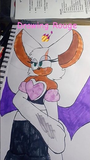 drawing rouge the bat 💅 #art #rouge