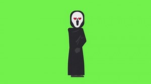 Ghost face scream Green screen