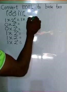Converting base two numbers to base 10 #maths #viral