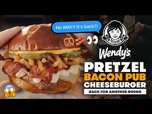 Get the full pub experience with Wendy's fan-favorite Pretzel Bacon Pub Cheeseburger