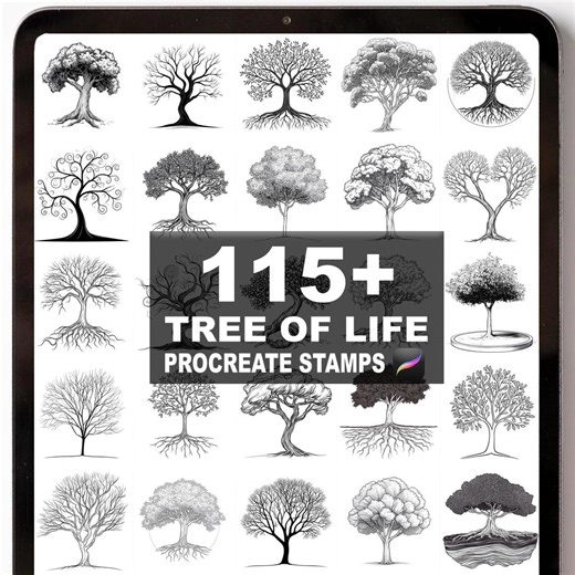115  Procreate Tree of Life Brushes | Procreate Stamps | Instant Digital Download - Etsy