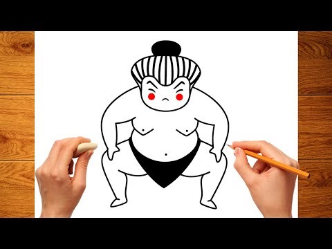 HOW TO DRAW SUMO WRESTLER EASY