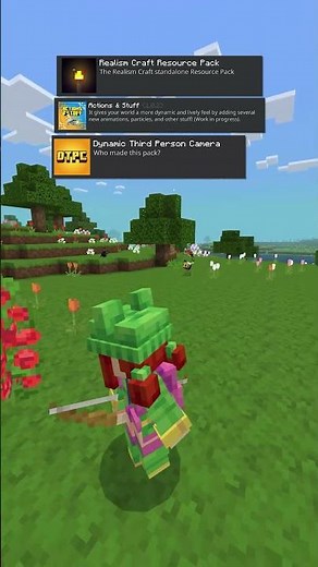 Minecraft Bedrock RealismCraft & Actions Stuff & Dynamic Camera #shorts