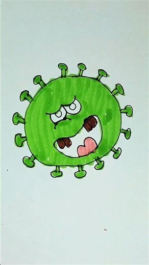 Virus 🦠 drawing for kids #virus #drawing #viral #trending #kidslearning
