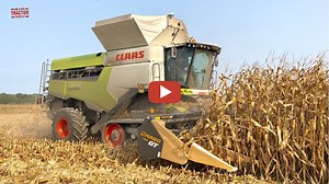 bigtractorpower -- 510 Bu. CLAAS 8600 Lexion Combine.  Viewers ride along in the combine cab and learn about this big machines operation.