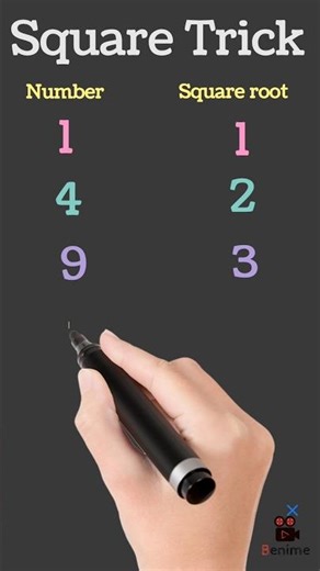 Square Root 1to5 for Kids | Easy MathsTrick🔢#squareroot#kidsshorts #kidslearning