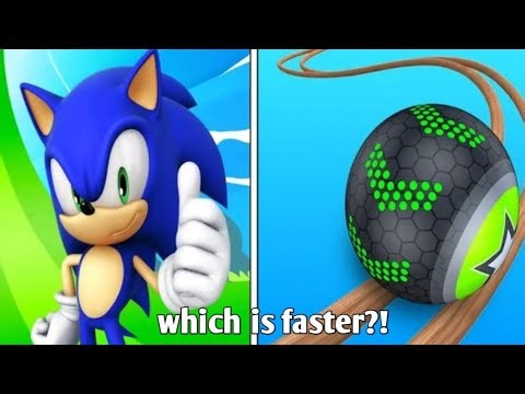 Sonic dash and going balls side by side | full gameplay | all levels