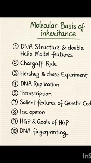 Most important Topics Unit genetics and evolution|Class 12 Biology ☘️ #boardexam #shorts