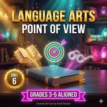 Point of View & Author's Purpose English ELA Crossword Puzzle With Word Bank