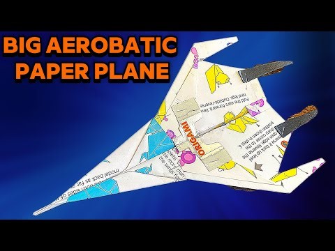 How to Make an Easy Big Paper Plane for Aerobatic Flying ✈️ | Long Flight DIY