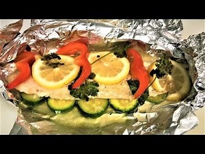 Foil Roasted Fish | Healthy and Easy Lunch | 15 min Baked Fish and Vegetable Foil Packet