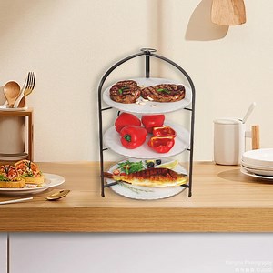 Momihoom 3 Tier Plate Racks Cake Stand Food Display Rack for Dessert and Cake
