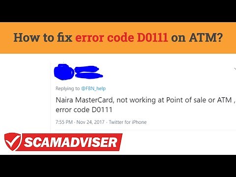 Error code D0111 ATM - what does it mean and how to fix to get money?