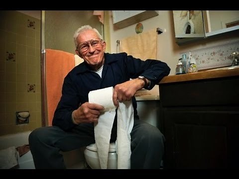 68 Year Old Man "Sittin' on the TOILET!"