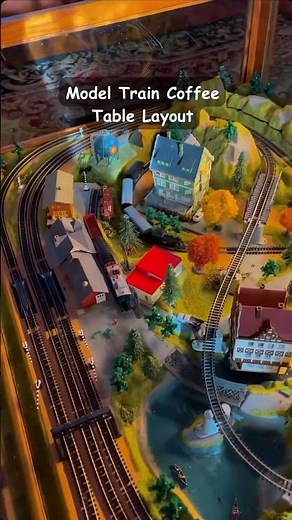 Build an EPIC Coffee Table Model Train Layout! 🚂#modeltrains #shorts