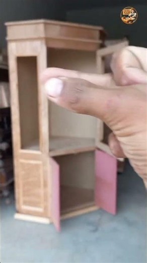 Beautiful books rack design | Making corner showcase!🪵#woodwork#shorts