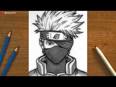 Easy Kakashi drawing for beginners | How to draw Kakashi step-by-step | Naruto Easy Sketch