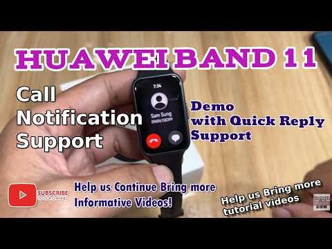 [Demo] Huawei Band 11 - Call Notifications with Quick Reply Support