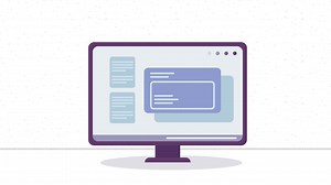 Desktop computer tech device animation | Premium Stock Video Footage