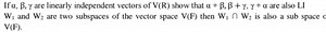 If \alpha, \beta, \gamma are linearly independent vectors of a ... | Filo