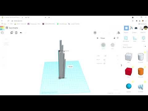 How to make Burj Khalifa 3D design by Tinkercad