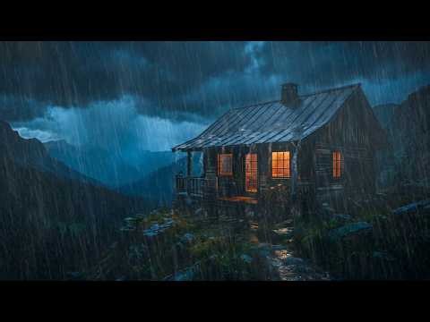 HEAVY RAIN & DEEP THUNDER REMOTE MOUNTAIN CABIN FOR SLEEP