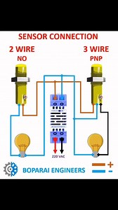 Sensor Connection 2 Wire vs 3 Wire #electrician #automation #sensor | Boparai Engineers