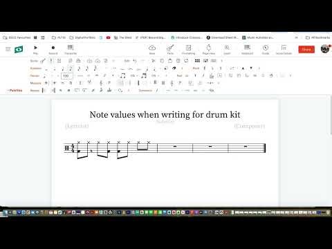 Placing Drum Beats in the bar in Noteflight