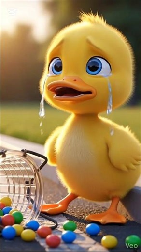 He Slipped… Now He’s Crying 😭#crying #duck #sad #emotional #shorts #cute