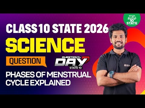 📑 Question Of The Day❓ Phases of Menstrual Cycle Explained | Class 10 Science | Xylem State 10 Tamil
