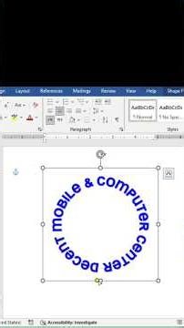 How to Make text in round shape in microsoft word
