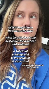 NCLEX Prep Question- Beta Blockers