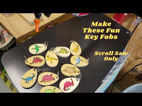 How to make a wooden Dino Key Fob