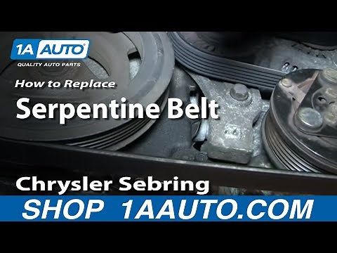 How to Replace Engine AC Alternator Serpentine Belt 2.7L Chrysler Sebring