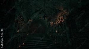 Interior of a gothic church with incredible views