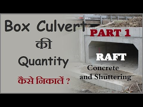 Box Culvert Quantity Calculation | Raft/Bottom Slab Quantity (Concrete and Shuttering)