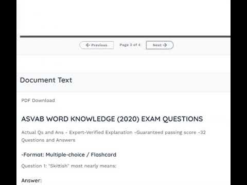 ASVAB Word Knowledge 2026 📚🔥 32 Practice Questions with Expert Answers
