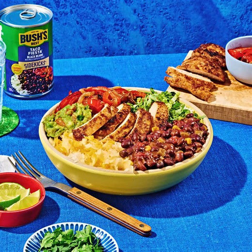 Why does a burrito bowl made with Taco Fiesta Sidekicks sound so good right now? | Bush's Beans