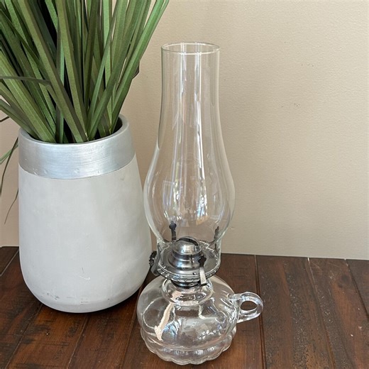 Lamplight Farms Oil Lamp Finger Loop Clean Vintage USA 11.5” - Etsy