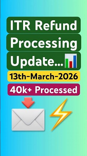 ITR Refund Processing Latest Update | Refund Not processed ? Refund Not Received? #shorts