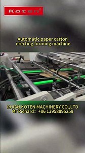 automatic paper carton erecting forming machine