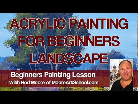 Acrylic Painting For Beginners Landscape #MooreMethod