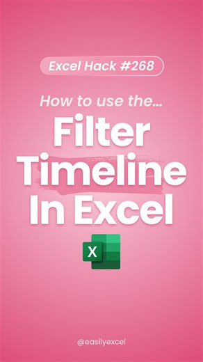 No one is talking about this Excel tool! 🤯 Learn how to filter data in Excel using a Timeline! #excel #spreadsheets #accounting #exceltips #workhacks | Easilyexcel