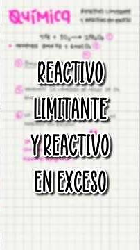 Q: REACTIVO LIMITANTE Y REACTIVO EN EXCESO