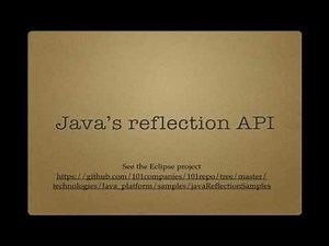 Basics of Java reflection